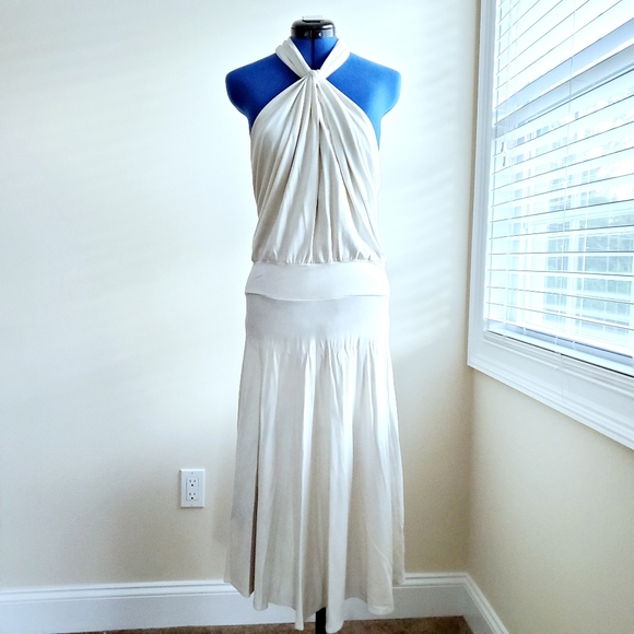 Michelle Mason Ivory Tie Dress ASO Nicole Richie M - Picture 2 of 7